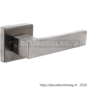 Intersteel Living 4057 set achterdeurbeslag vierkant Amsterdam met massieve rozetten RVS - R26010695 - afbeelding 1