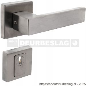 Intersteel Living 4057 set achterdeurbeslag vierkant: Amsterdam met massieve rozetten en SKG3 veiligheidsrozetten RVS - R26010696 - afbeelding 1