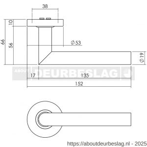 Intersteel Essentials 4057 set voordeurbeslag rond voordeurknop SKG rozetten en deurkruk op rozet RVS - R26010482 - afbeelding 4