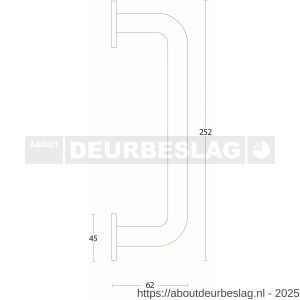 Intersteel Living 4321 deurgreep 252x62x19 mm RVS - R26001997 - afbeelding 2