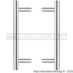 Intersteel Essentials 4328 deurgrepen per paar T-schuin 700x85x25 hart op hart 500 mm RVS - R26006119 - afbeelding 1