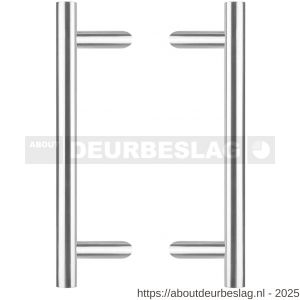 Intersteel Essentials 4329 deurgrepen per paar T-schuin 500x90x30 mm hart op hart 300 mm RVS - R26006121 - afbeelding 1