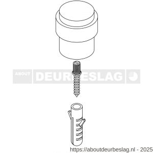 Intersteel Essentials 4420 deurstop 442070 vloermontage 30 mm RVS - R26007390 - afbeelding 5