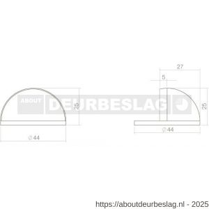 Intersteel Essentials 4420 deurstop bolrond RVS - R26000986 - afbeelding 3