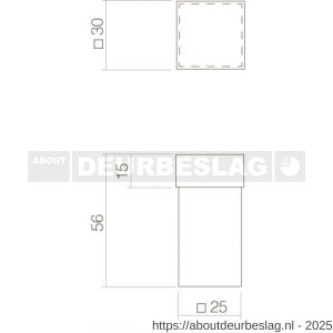 Intersteel Essentials 4421 deurstop 442110 vierkant universeel RVS - R26007389 - afbeelding 2