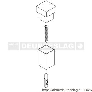 Intersteel Essentials 4421 deurstop 442110 vierkant universeel RVS - R26007389 - afbeelding 3