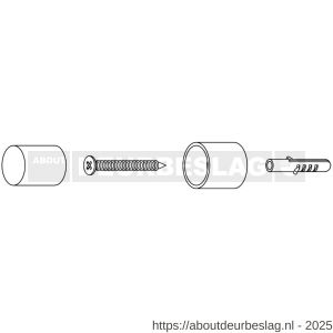 Intersteel Essentials 4421 deurstop wandmontage 22x30 mm kort RVS - R26007391 - afbeelding 3