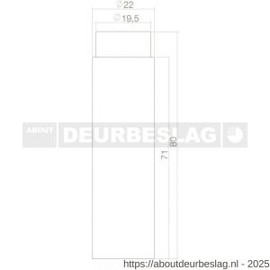 Intersteel Essentials 4421 deurstop wandmontage 22x80 mm RVS - R26007392 - afbeelding 2