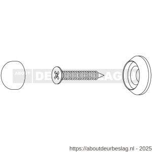 Intersteel Essentials 4421 deurstop bol diameter 20 mm wandmontage RVS - R26006161 - afbeelding 3