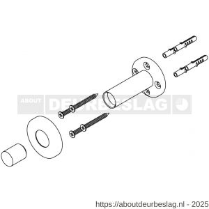 Intersteel Essentials 4421 deurstop wandmontage met rozet RVS - R26007394 - afbeelding 3