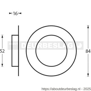 Intersteel Essentials 4476 schuifdeurkom diameter 52/85 mm RVS - R26007660 - afbeelding 3