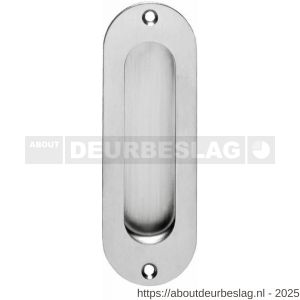 Intersteel Essentials 4476 schuifdeurkom ovaal 120x40 mm met schroefgaten RVS - R26007655 - afbeelding 1