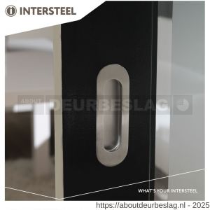 Intersteel Essentials 4476 schuifdeurkom ovaal 120x40 mm blind RVS - R26003352 - afbeelding 2