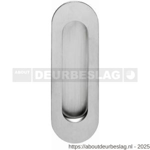 Intersteel Essentials 4476 schuifdeurkom ovaal 120x40 mm blind RVS - R26003352 - afbeelding 1