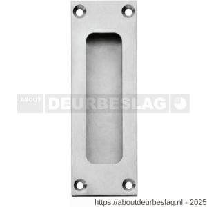 Intersteel Essentials 4476 schuifdeurkom rechthoek 120x40 mm met schroefgaten RVS - R26007657 - afbeelding 1
