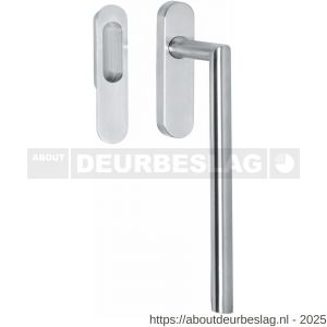 Intersteel Living 4500 hef-schuifdeurbeslag Draaigreep hoek 90 graden blind met schuifdeurkom RVS geborsteld - R26003874 - afbeelding 1