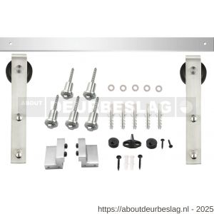 Intersteel Living 4501 schuifdeursysteem 2 m Basic hangrollen recht 290 mm roestvast staal - R26008785 - afbeelding 3