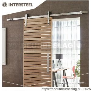 Intersteel Living 4501 schuifdeursysteem 2 m Basic hangrollen recht 290 mm roestvast staal - R26008785 - afbeelding 5