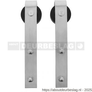 Intersteel Living 4501 set van 2 rollers recht voor schuifdeursysteem 450101 met bevestiging roestvast staal - R26008786 - afbeelding 1