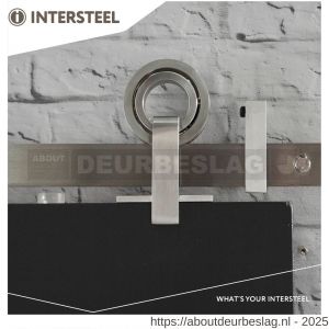 Intersteel Living 4501 schuifdeursysteem 2 m hangrollen met open wiel 155 mm roestvast staal - R26008790 - afbeelding 4