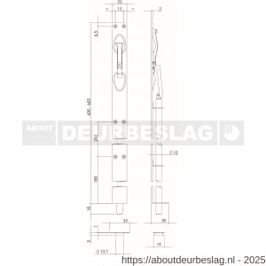 Intersteel Living 4520 kantschuif 25x600 mm RVS - R26007276 - afbeelding 2