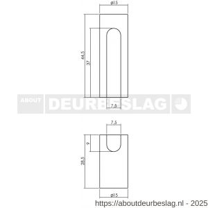 Intersteel Living 4540 sierhuls recht nieuw model RVS - R26007213 - afbeelding 2