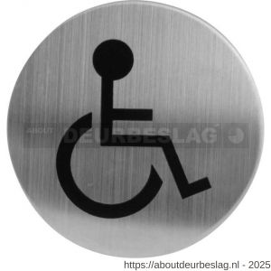 Intersteel Living 4600 pictogram zelfklevend rond WC minder valide RVS - R26007670 - afbeelding 1