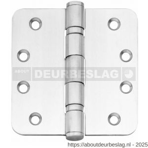 Intersteel Essentials 4625 kogellagerscharnier afgerond 4 inch 102x102x3 mm RVS - R26007204 - afbeelding 1