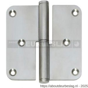 Intersteel Essentials 4626A paumelles DIN rechts afgerond 3,5x3,5 inch 89x89x2.5 mm RVS - R26000046 - afbeelding 1