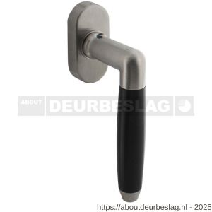 Intersteel Living 6156 raamkruk Combinatie RVS-zwart op stalen ovale rozet stift 7x35 mm RVS - R26010130 - afbeelding 1