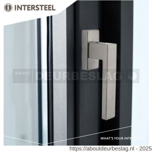Intersteel Living 6156 raamkruk Amsterdam op stalen rechthoekige rozet stift 7x35 mm RVS - R26010484 - afbeelding 2