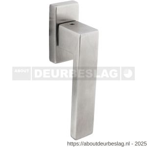 Intersteel Living 6156 raamkruk Amsterdam op stalen rechthoekige rozet stift 7x35 mm RVS - R26010484 - afbeelding 1