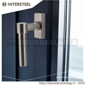 Intersteel Living 6156 raamkruk L-vorm recht op stalen rechthoekige rozet stift 7x35 mm RVS - R26010131 - afbeelding 2