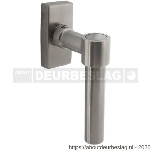 Intersteel Living 6156 raamkruk L-vorm recht op stalen rechthoekige rozet stift 7x35 mm RVS - R26010131 - afbeelding 1