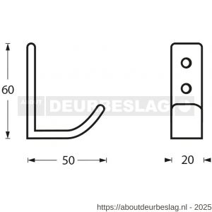 Intersteel Essentials 6950 jashaak 695011 gebogen RVS - R26003941 - afbeelding 2