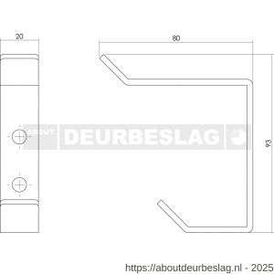 Intersteel Essentials 6950 projecthaak 695012 gebogen RVS - R26003914 - afbeelding 2