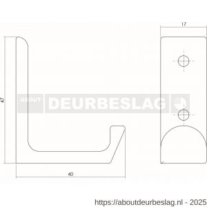 Intersteel Living 6950 jashaak recht RVS mat - R26003942 - afbeelding 2