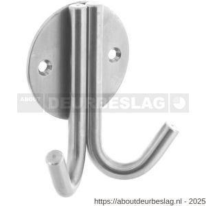 Intersteel Living 6950 jashaak dubbel op rond rozet RVS - R26008805 - afbeelding 1