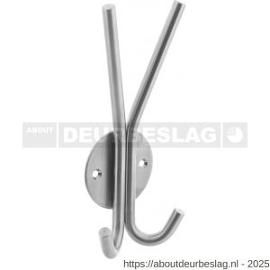 Intersteel Living 6950 hoed-jashaak dubbel op rond rozet RVS - R26008806 - afbeelding 1
