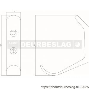 Intersteel Living 6950 jashaak afgerond RVS - R26007776 - afbeelding 2