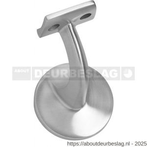 Intersteel Essentials 7300 leuninghouder kleine achterplaat hol zadel RVS - R26007784 - afbeelding 1