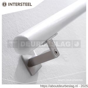 Intersteel Living 7300 leuninghouder zwaar vierkant hol RVS - R26007788 - afbeelding 2