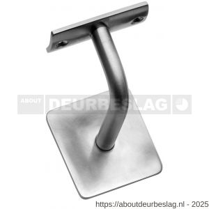 Intersteel Essentials 7300 leuninghouder gebogen vierkant hol RVS - R26003974 - afbeelding 1