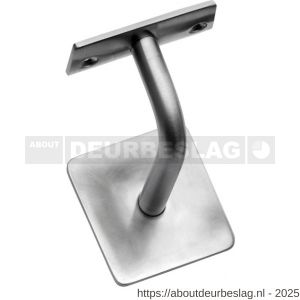 Intersteel Essentials 7300 leuninghouder gebogen vierkant vlak RVS - R26007785 - afbeelding 1