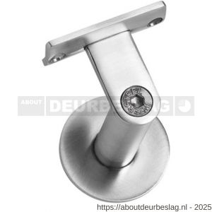 Intersteel Living 7300 leuninghouder zwaar met hol zadel RVS - R26007786 - afbeelding 1