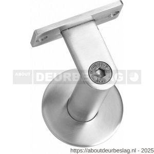 Intersteel Living 7300 leuninghouder zwaar met vlak zadel mm RVS - R26007787 - afbeelding 1