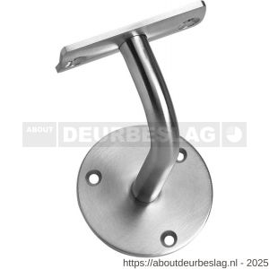 Intersteel Essentials 7300 leuninghouder gebogen opschroevend hol zadel RVS - R26003972 - afbeelding 1