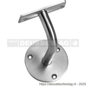 Intersteel Essentials 7300 leuninghouder gebogen opschroevend vlak zadel RVS - R26003973 - afbeelding 1