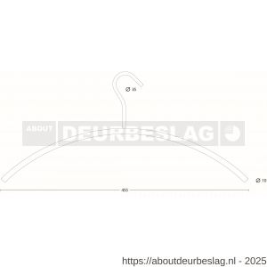 Intersteel Essentials 7380 kledinghanger diameter 10 mm RVS - R26007755 - afbeelding 2
