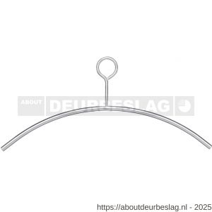 Intersteel Essentials 7380 kledinghanger diameter 10 mm met dicht oog RVS - R26003888 - afbeelding 1